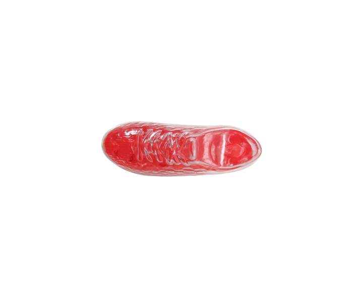 CARAMELERO BOTIN 10P (11.5X5X4) ROJO/TRANSP.
