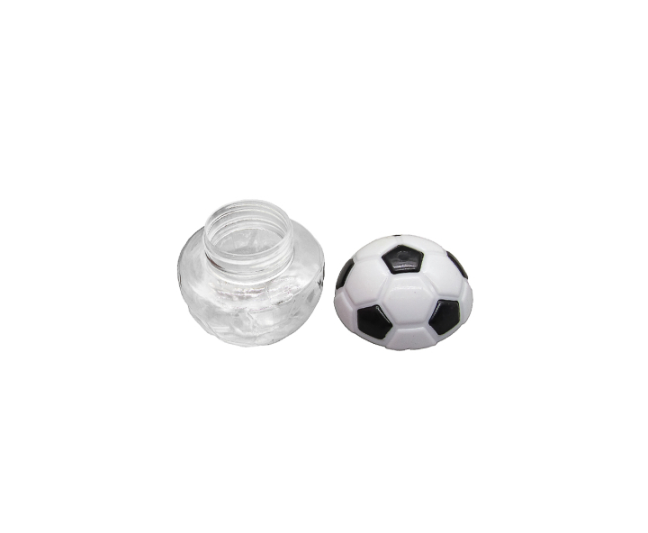 CARAMELERO PLASTICO PELOTA 10P (5.5CM) BLANCO/NEGRO