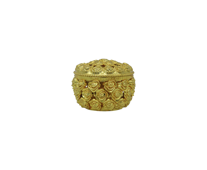 POTECITO REDONDO FLOR 10P (5.5X6.5) DORADO