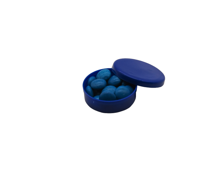 ENVASE PLASTICO CIRCULAR 10P (40ML) AZUL