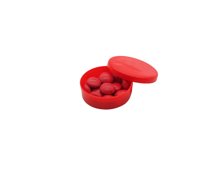 ENVASE PLASTICO CIRCULAR 10P (40ML) ROJO