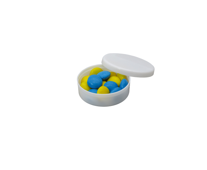 ENVASE PLASTICO CIRCULAR 10P (40ML) BLANCO