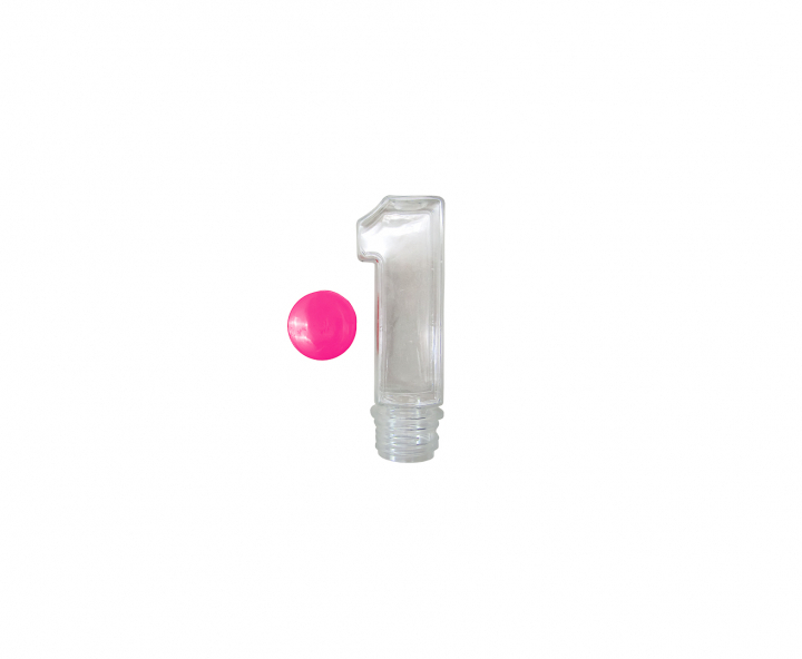 CARAMELERO PLASTICO “1” 10P (3.5X11X3.5CM) FUCSIA