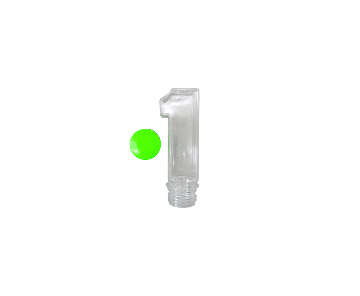 CARAMELERO PLASTICO “1” 10P (3.5X11X3.5CM) VERDE