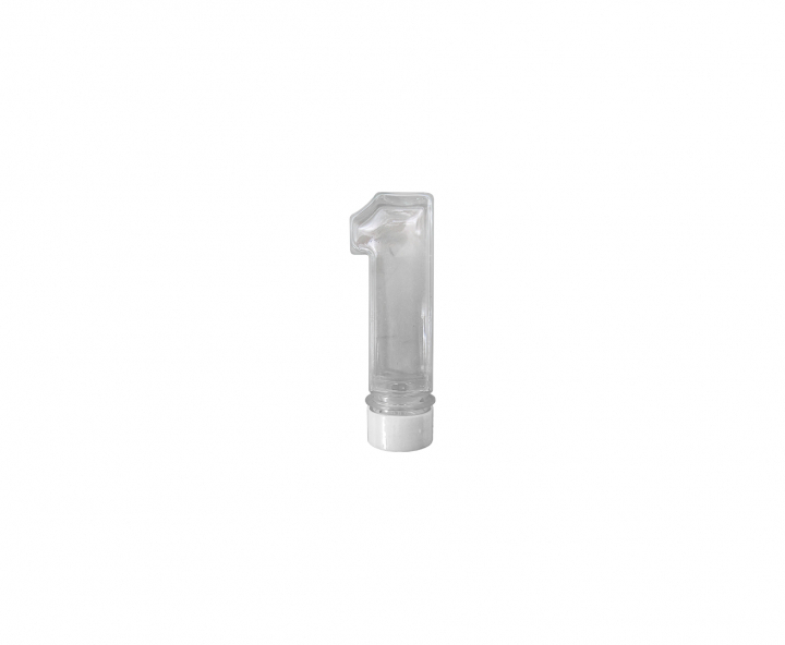 CARAMELERO PLASTICO “1” 10P (3.5X11X3.5CM) BLANCO