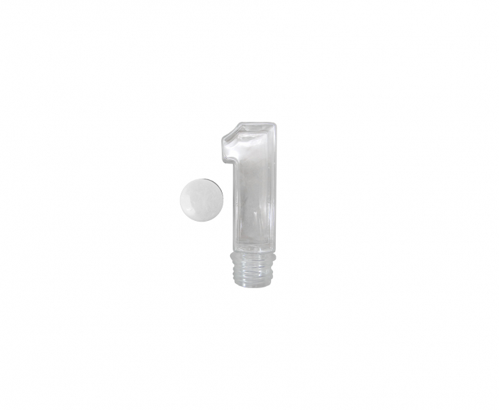 CARAMELERO PLASTICO “1” 10P (3.5X11X3.5CM) BLANCO