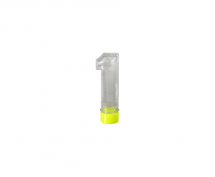 CARAMELERO PLASTICO “1” 10P (3.5X11X3.5CM) AMARILLO