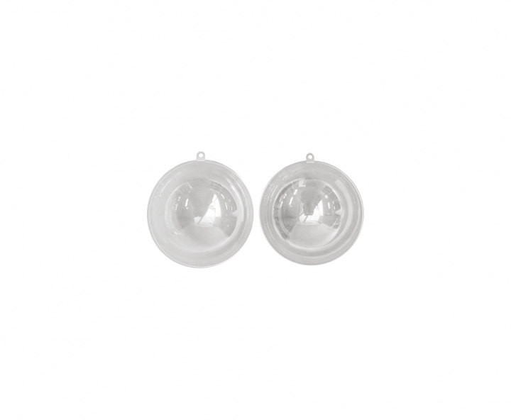 DECOR. PLASTICA ESFERA 10P (8CM) TRANSP.