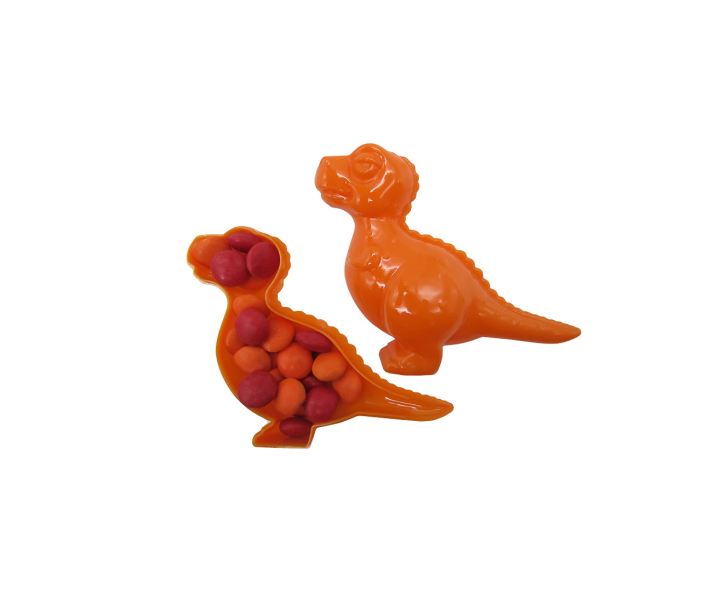CARAMELERO TIRANOSAURIO 6P (10X8X3.5) NARANJA