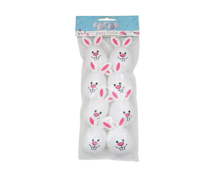 CARAMELERO HUEVO PASCUA 8P (8X4CM) BLANCO