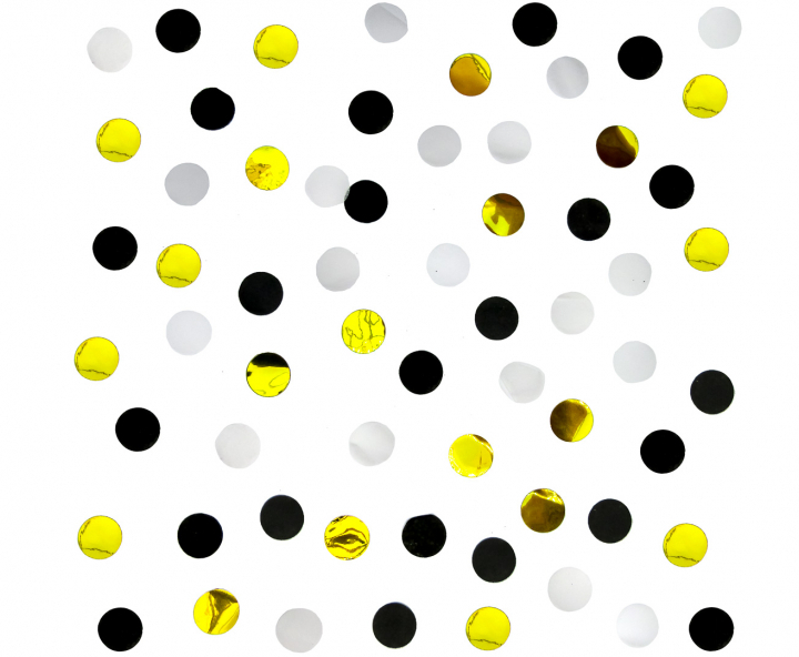 CONFETTI PARA GLOBO NEGRO/DORADO