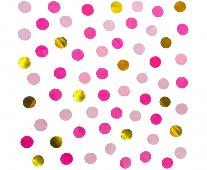 CONFETTI PARA GLOBO FUCSIA/DORADO