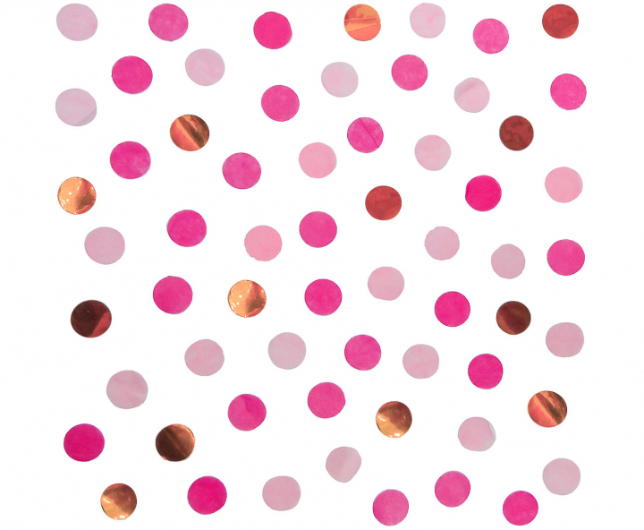 CONFETTI PARA GLOBO FUCSIA/ROSA DORADO