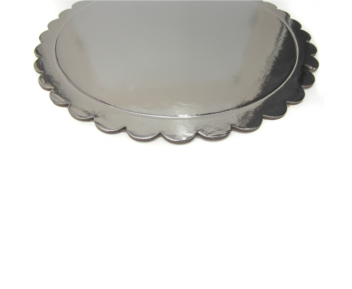 BANDEJA CIRCULAR P/ TORTA 5P (28CM) PLATEADO