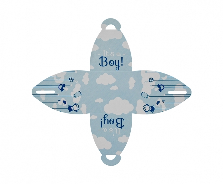 CAJITA PAPEL CURVO “IT’S A BOY! CELESTE