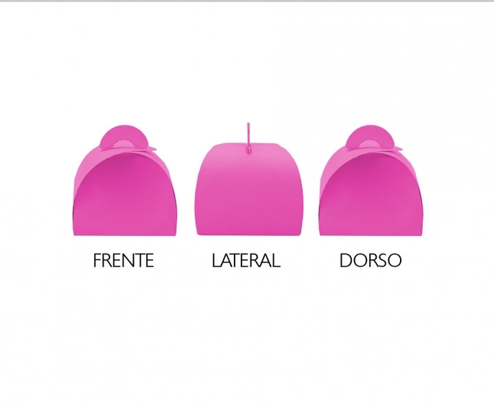 CAJITA PAPEL CURVO 10P (7X9X7) FUCSIA