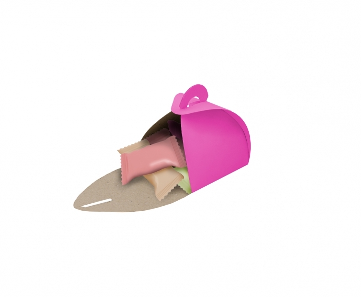 CAJITA PAPEL CURVO 10P (7X9X7) FUCSIA