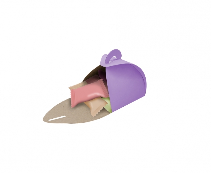 CAJITA PAPEL CURVO 10P (7X9X7) PURPURA
