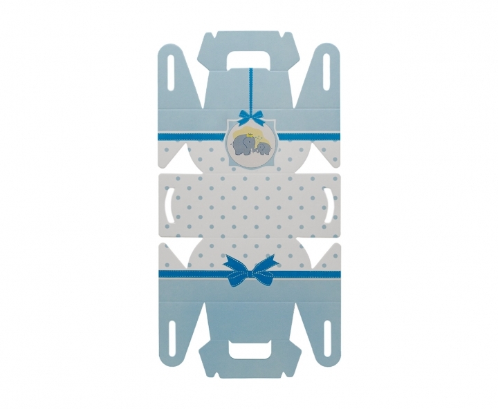 CAJA PAPEL RECTANGULO ELEFANTE 10P (7X11X5) CELESTE