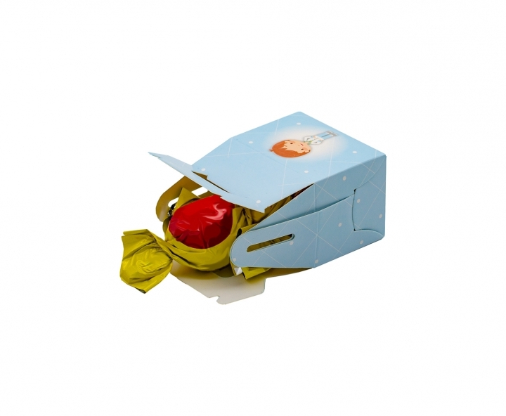 CAJA PAPEL RECTANGULO PRIMERA COMUNION 10P (7X11X5) CELESTE