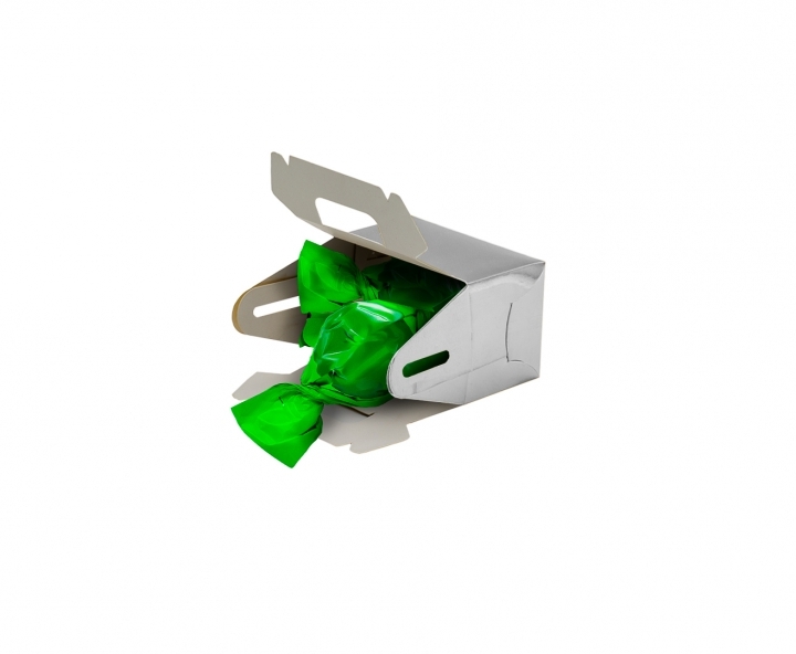 CAJITA PAPEL SOUVENIR 10P (7X11X5) PLATEADO