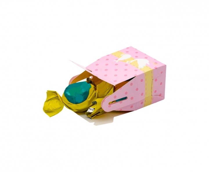 CAJA PAPEL RECTANGULO CIGUEÑA 10P (7X11X5) ROSADO