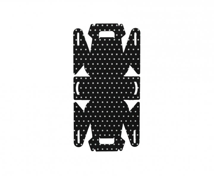 CAJITA PAPEL SOUVENIR 10P MOTAS NEGRO