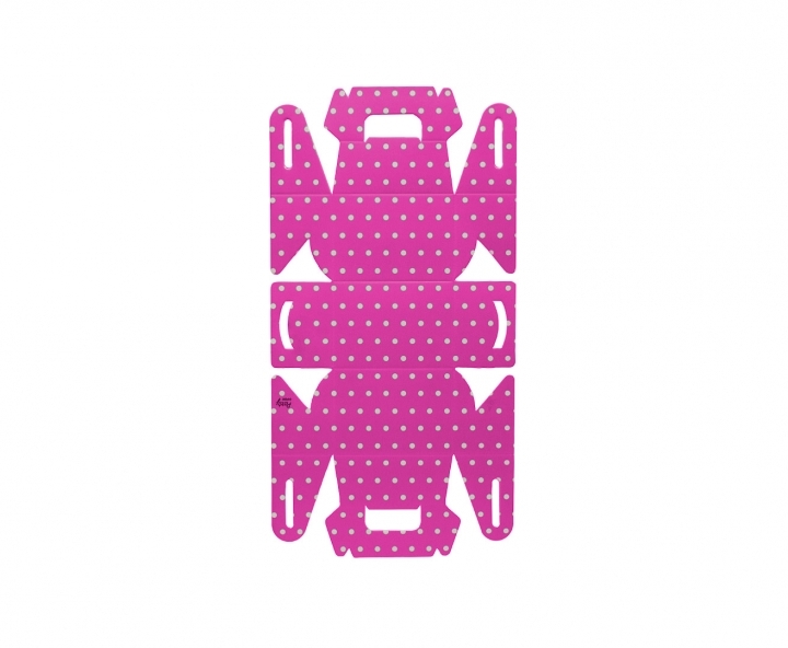 CAJITA PAPEL SOUVENIR 10P MOTAS FUCSIA