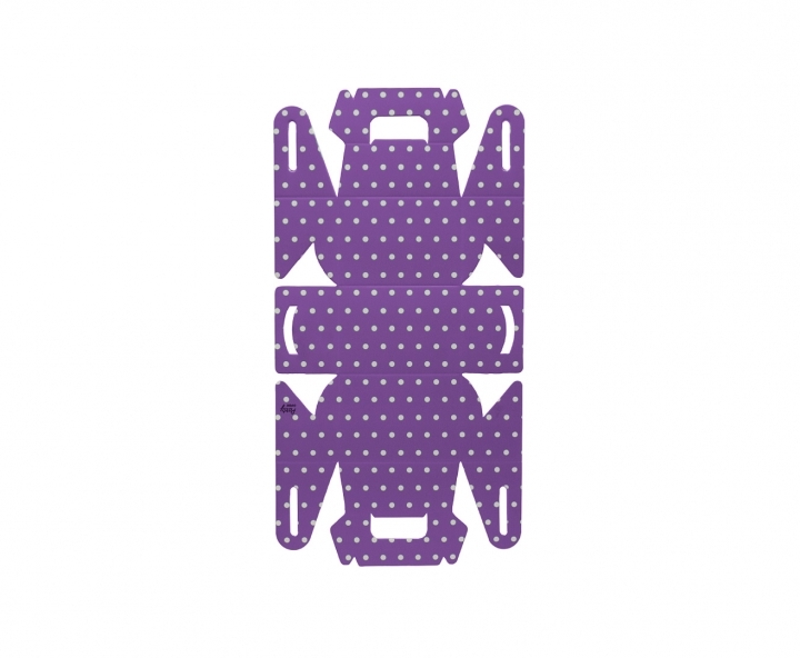 CAJITA PAPEL SOUVENIR 10P MOTAS PURPURA