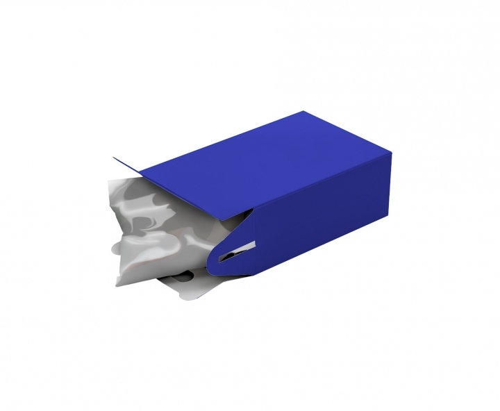 CAJA PAPEL RECTANGULO 10P (17X9X5CM) AZUL