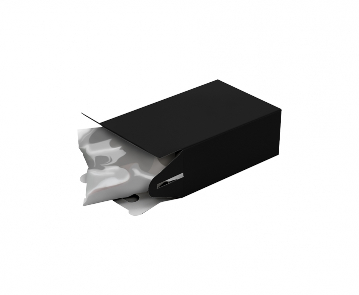 CAJA PAPEL RECTANGULO 10P (17X9X5CM) NEGRO