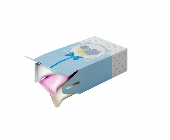 CAJA PAPEL RECTANGULO ELEFANTE 10P (17X9X5) CELESTE