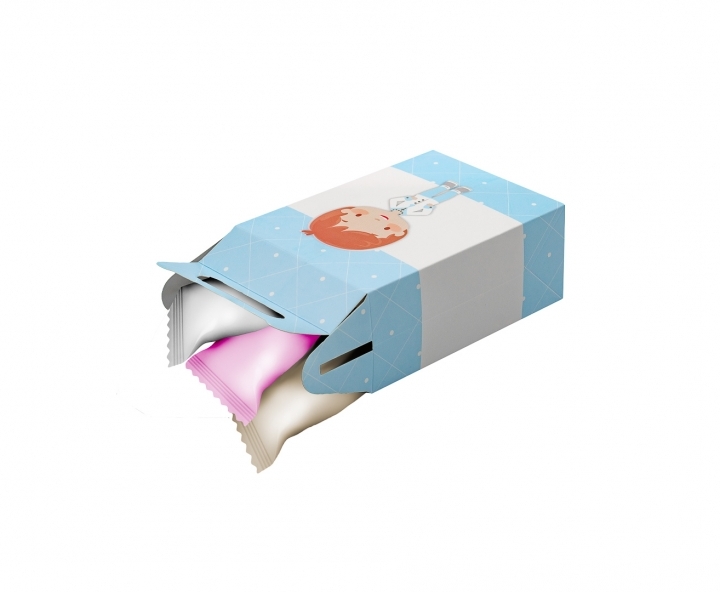 CAJA PAPEL RECTANGULO PRIMERA COMUNION 10P (17X9X5) CELESTE