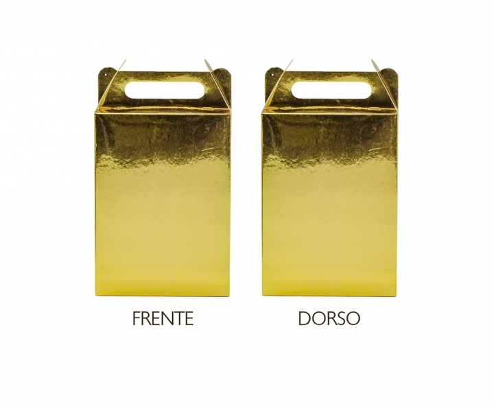 CAJA PAPEL RECTANGULO 10P (17X9X5CM) DORADO