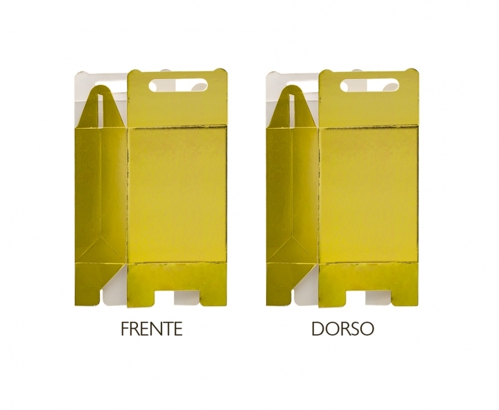 CAJA PAPEL RECTANGULO 10P (17X9X5CM) DORADO