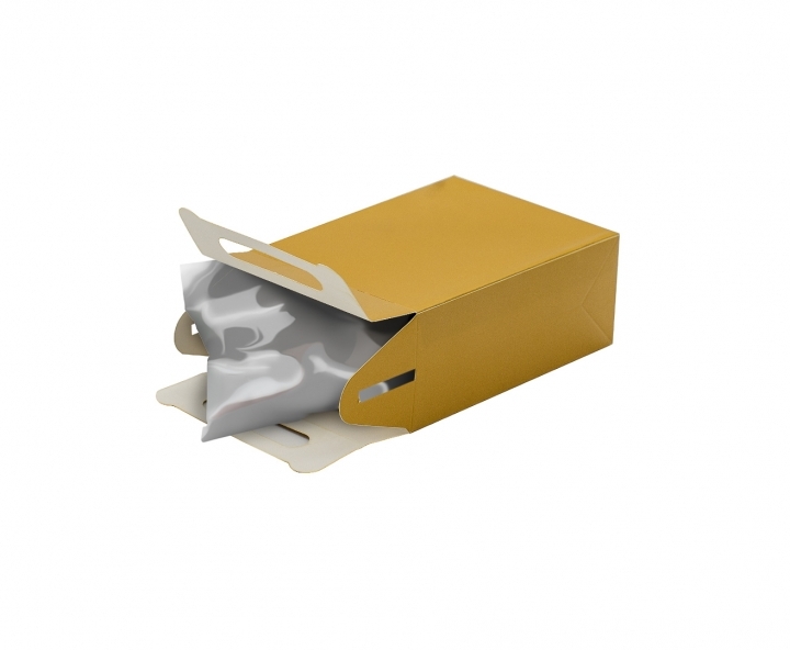CAJA PAPEL RECTANGULO 10P (17X9X5) AMBAR