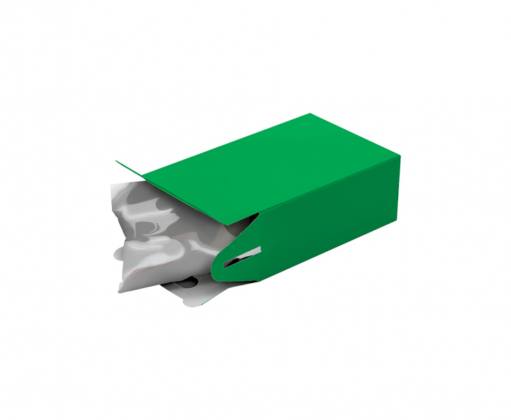 CAJA PAPEL RECTANGULO 10P (17X9X5CM) VERDE