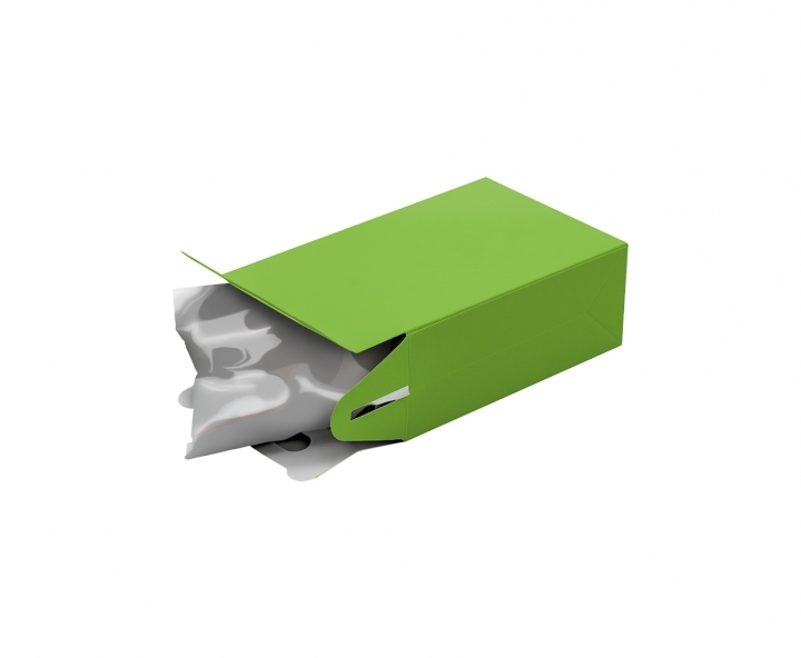CAJA PAPEL RECTANGULO 10P (17X9X5CM) VERDE LIMON