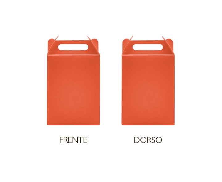 CAJA PAPEL RECTANGULO 10P (17X9X5CM) NARANJA