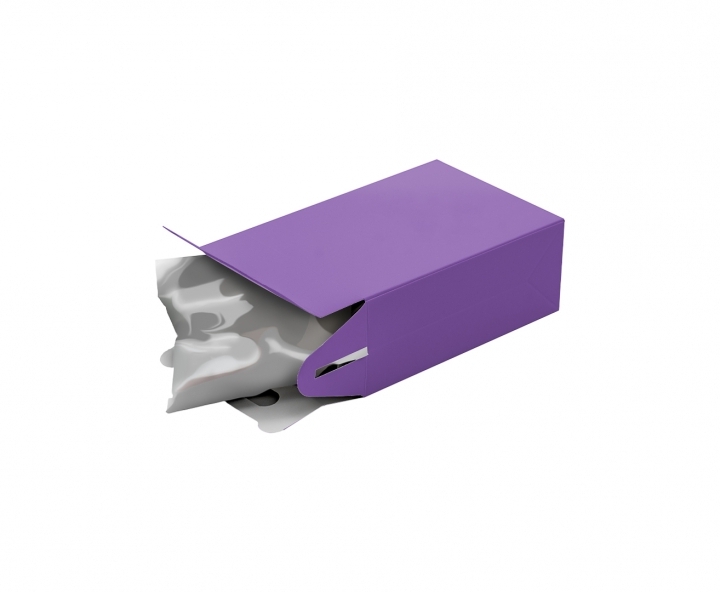 CAJA PAPEL RECTANGULO 10P (17X9X5CM) PURPURA