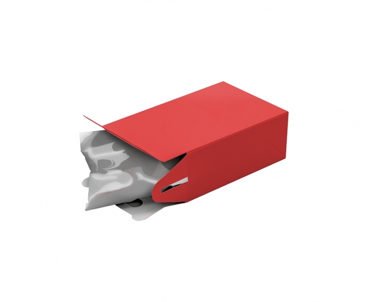 CAJA PAPEL RECTANGULO 10P (17X9X5CM) ROJO