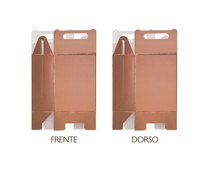 CAJA PAPEL RECTANGULO 10P (17X9X5CM) ROSA DORADO