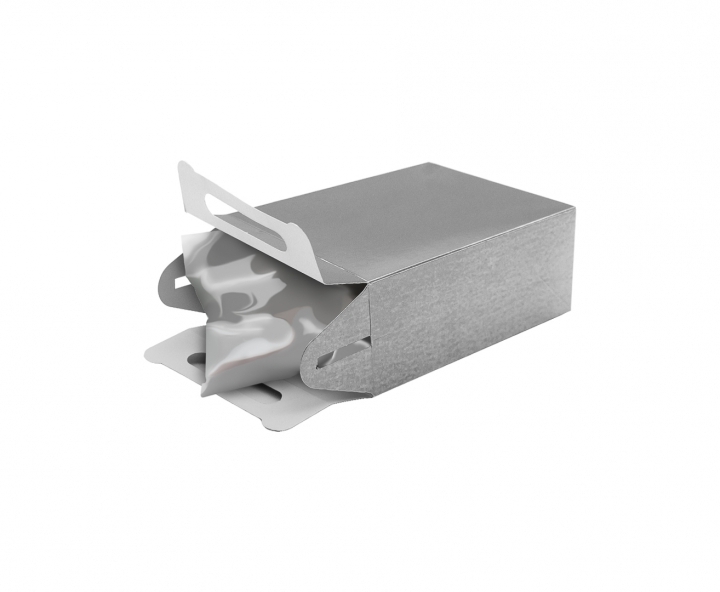 CAJA PAPEL RECTANGULO 10P (17X9X5CM) PLATEADO
