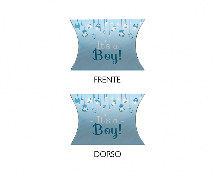 CAJA PAPEL TUBO “IT’S A BOY!” CELESTE