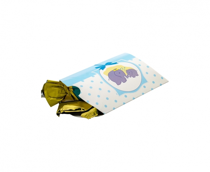 CAJA PAPEL TUBO ELEFANTE 10P (12X9X3) CELESTE