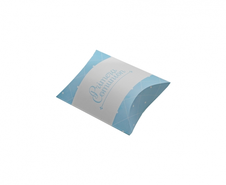 CAJA PAPEL TUBO PRIMERA COMUNION 10P (12X9X3) CELESTE