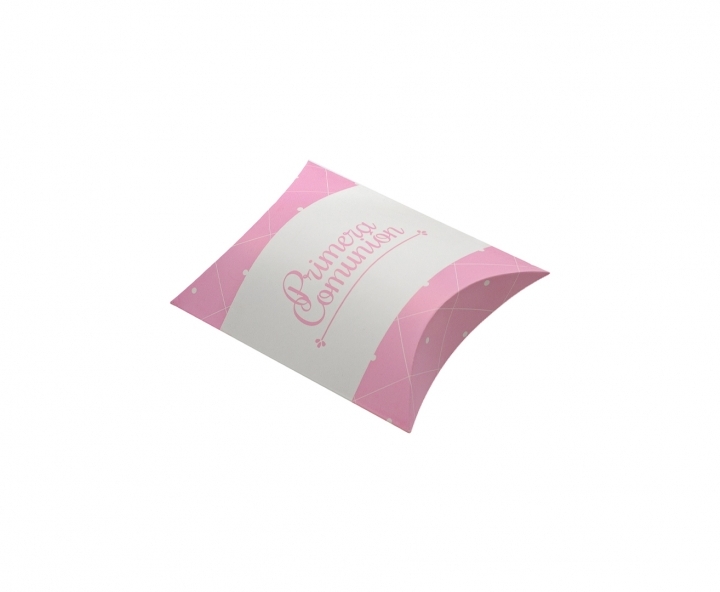 CAJA PAPEL TUBO PRIMERA COMUNION 10P (12X9X3) ROSADO