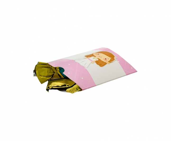 CAJA PAPEL TUBO PRIMERA COMUNION 10P (12X9X3) ROSADO