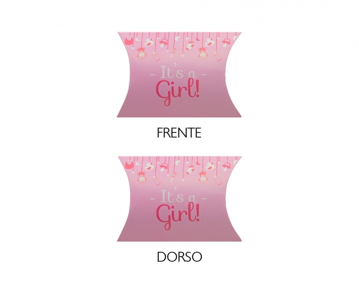 CAJA PAPEL TUBO “IT’S A GIRL” ROSADO