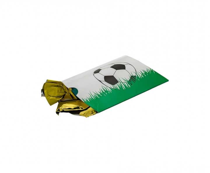 CAJA PAPEL TUBO FUTBOL 10P (12X9X3) BLANCO/VERDE